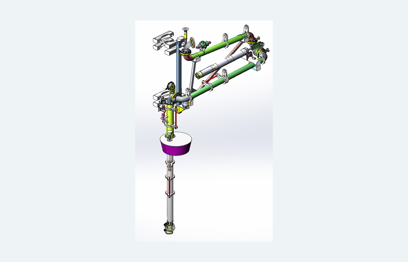 CAD assembly of an articulated diesel and kerosene loading system