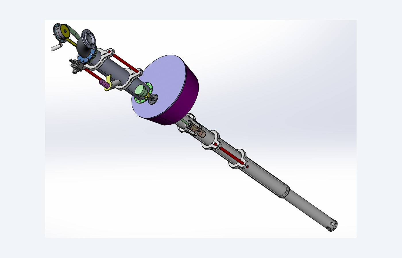 CAD model of a diesel and kerosene loading nozzle